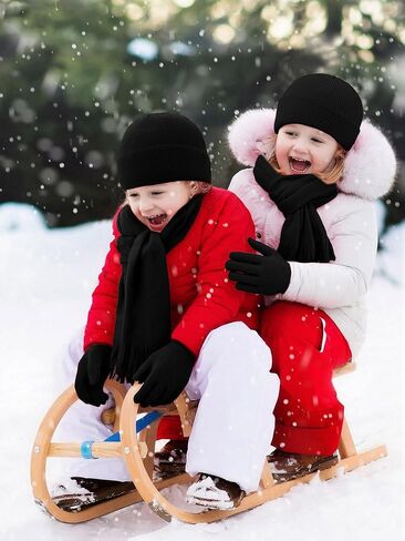 150 Pcs Bulk Kids Winter warm kit Hat Glove Scarf Sock and Organza Bags, Homeless Care Package Supplies Winter Gift in Saudi Arabia