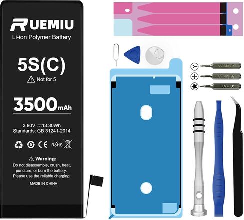 بطارية 3250 مللي أمبير في الساعة لجهاز iPhone SE ، ملاءمة ذات سعة عالية ترقية لنسخة 2016 iPhone A1662 A1723 A1724 مع بطارية استبدال أدوات الإصلاح الكاملة 0 in Saudi Arabia