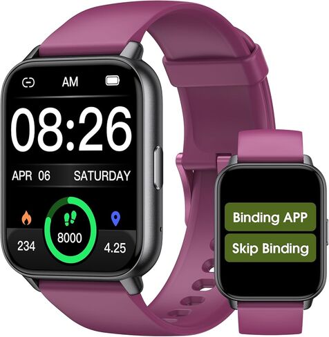 Kummel Smart Watch No App/Phone مطلوب ، 14 يومًا من ساعة Tracker Litness Tracker ، شاشة AMOLED كبيرة ، تعقب النشاط المقاوم للماء مع عداد الخطى خطوة ، تتبع السعرات الحرارية للرجال نساء in Kuwait