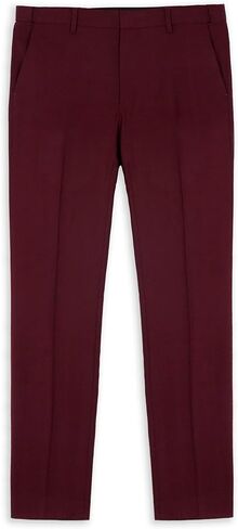 Mens Plaid Dress Pants Hidden Expandable Waist Business Trousers in Saudi Arabia