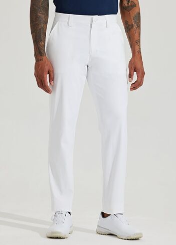 Mens Golf Pants Stretch Dress Pants Slim Fit Quick Dry Casual Work Pants with Pockets 30"/32" in Saudi Arabia