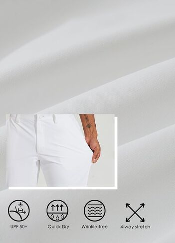 Mens Golf Pants Stretch Dress Pants Slim Fit Quick Dry Casual Work Pants with Pockets 30"/32" in Saudi Arabia