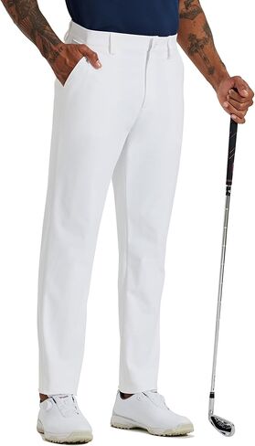 Mens Golf Pants Stretch Dress Pants Slim Fit Quick Dry Casual Work Pants with Pockets 30"/32" in Saudi Arabia
