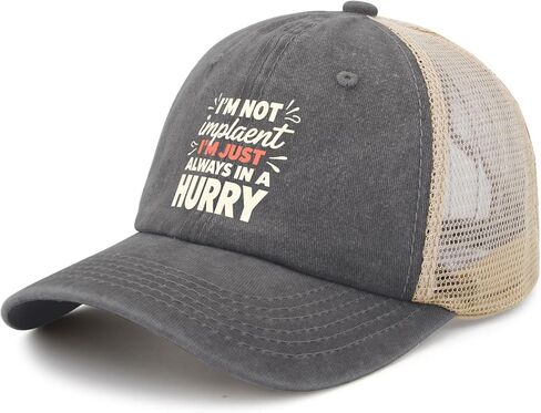I'm Not Impatient I'm Just Always in A Hurry Hat for Mens Cool Washed in Saudi Arabia