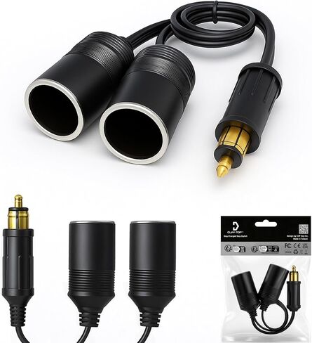 Cliff Top Hella DIN to Car Power Outlet Socket Adaptor with Solid Lock Function Prevent The Plug from Falling Out in Kuwait