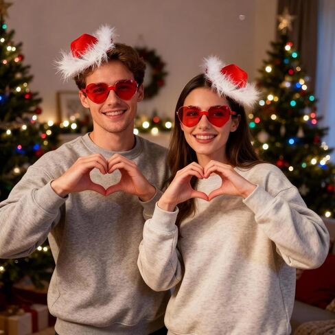 Cowboy Hat Headband Santa Christmas Cowboy Hat with Sunglasses for Women Men Costume Headwear Christmas Cowboy Party Favor in Saudi Arabia