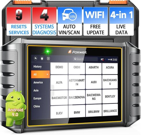 FOXWELL HD500 Heavy Duty Truck Scanner with DPF Regen/Injector Cutoff/Limit Setting, Full System Diesel Diagnostic Scan Tool for Cummins, Detroit, Caterpillar, Paccar, Hino & More Pickup Semi Trucks in Kuwait