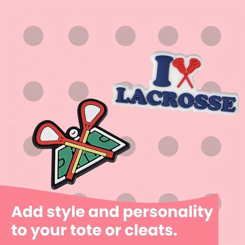 Girls & Boys Lacrosse Shoe Charms – 6 PCS Shoes Charms, Lacrosse Cleats Accessories, Sports Shoe Decorations, Party Favors & Gifts for Kids, Teens, and Lacrosse Fans in Kuwait