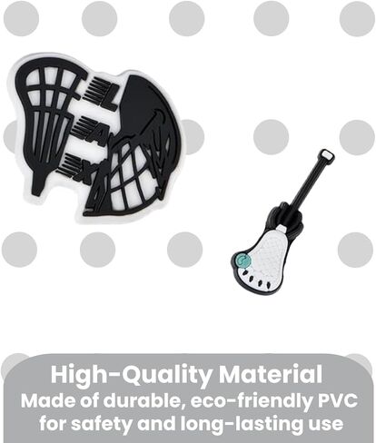 Girls & Boys Lacrosse Shoe Charms – 6 PCS Shoes Charms, Lacrosse Cleats Accessories, Sports Shoe Decorations, Party Favors & Gifts for Kids, Teens, and Lacrosse Fans in Kuwait
