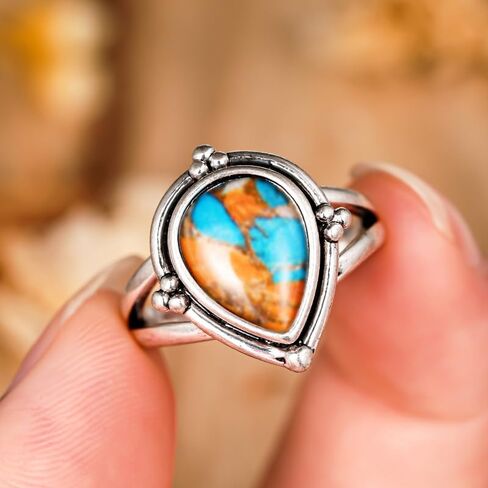 1pc Vintage Gemstones Ring for Women Ideal for Parties and Dates Versatile Trendy Birthday Gifts in Saudi Arabia