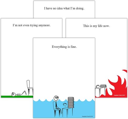 Motivational Memo Pads Bundle (4 Notepads) You are Awesome Office Novelty Gift for Friends, Coworkers in Kuwait