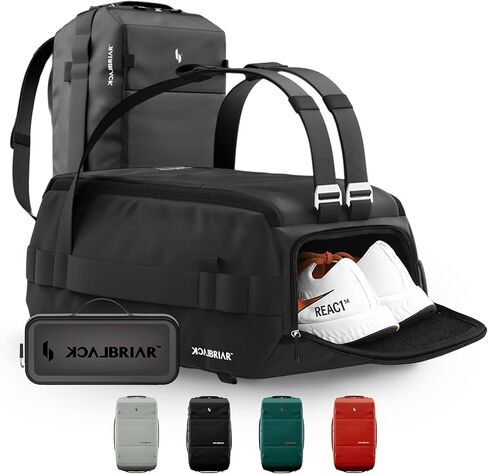 Blackbriar Range Duffel 40L Ash Black 2.0 Version, Convertible Backpack with Patented Magnetic Access, Modular S-Partition, Dual Shoe Garage | Waterproof Drycoatex™ for Tactical, Travel, Gym in Saudi Arabia