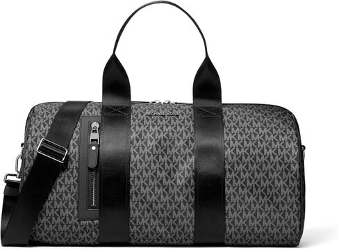 Michael Kors Brooklyn Gym Duffle Bag, Black/MK Signature Nylon in Saudi Arabia