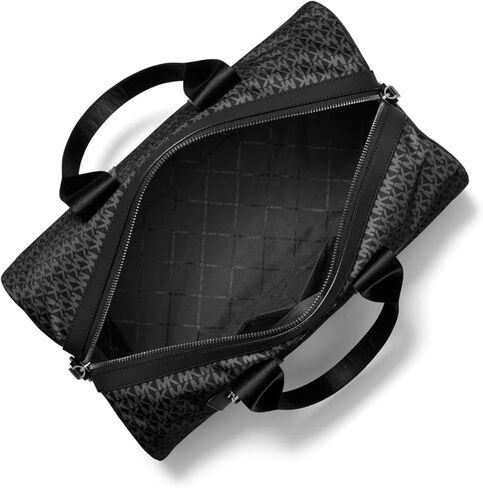 Michael Kors Brooklyn Gym Duffle Bag, Black/MK Signature Nylon in Saudi Arabia