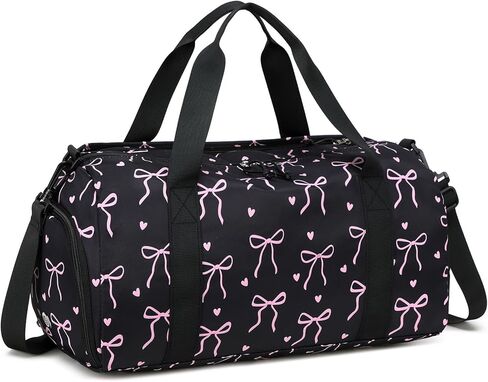 LOIDOU Kids Duffle Bag for Girls, Lightweight Kids Overnight & Weekender Travel Bag with Shoe Compartment and Wet Pocket, Cute Duffel Bags for Toddler Dance, Girls Sleepovers, Gym & Weekend Trips in Kuwait