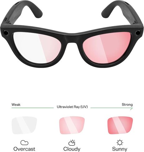 عدسات Mryok UV400 البديلة لنظارات Ray-Ban Meta Skyler RW4010 الذكية مقاس 52 مم، مستقطبة عالية الدقة، حماية من الأشعة فوق البنفسجية، مقاومة للصدمات وملائمة تمامًا - تتكيف مع اللون الوردي الفوتوكرومي in Kuwait