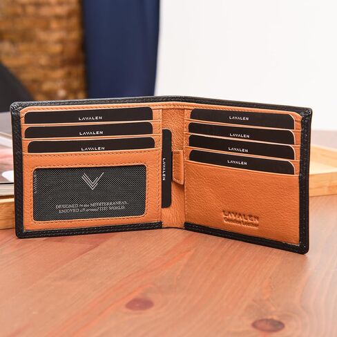 Slim Leather Wallet for Men - Mens Wallet Bifold - Holds Bills, Credit Cards - Carteras para Hombres Piel - Billeteras de Hombres Cuero Original - Front Pocket - Full Grain RFID Blocking. in Saudi Arabia
