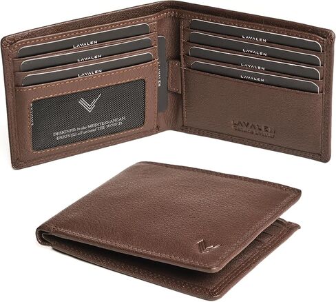 Slim Leather Wallet for Men - Mens Wallet Bifold - Holds Bills, Credit Cards - Carteras para Hombres Piel - Billeteras de Hombres Cuero Original - Front Pocket - Full Grain RFID Blocking. in Saudi Arabia