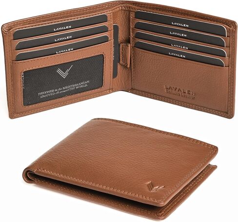 Slim Leather Wallet for Men - Mens Wallet Bifold - Holds Bills, Credit Cards - Carteras para Hombres Piel - Billeteras de Hombres Cuero Original - Front Pocket - Full Grain RFID Blocking. in Saudi Arabia