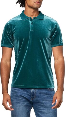 GUESS Men's Short Sleeve Rio Liquid Velvet Polo in Saudi Arabia