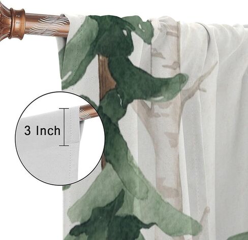 Forest Nursery Curtains - Woodland Bear & Wildlife Theme, Blackout 42x63 Inch 2 Panels in Saudi Arabia