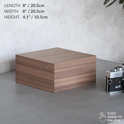 TAWBURY Grove 6 Slot Wooden Watch Box with Solid Lid in Light Walnut with a Set of X-Small Pillows for Smaller Wrists in Saudi Arabia