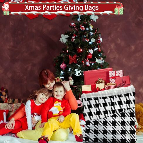 FUNIXY 4PCS Extra Large Christmas Bags 44"x36" with Gift Tags & Twist for Big Presents Jumbo Giant Xmas Holiday Gifts Bags Plastic Wrapping Bags Christmas Decorations in Saudi Arabia