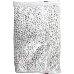 Glass Beads White for Santería Bracelets and Yoruba Necklaces (1 lb) Cuentas para hacer Collar de Santo Orisha Ilde Ifa -Brand May Vary- Elekes Beads Religious IDE Loose Crystal Stone in Kuwait