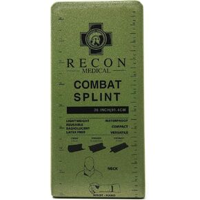 Combat Splint- (Olive Green) Recon Medical Combat Splint 36 inches Lightweight Reusable WaterProof First Aid Medical Tactical Registration Card! (1 Pack) (ROLL 4.25x3) in Saudi Arabia