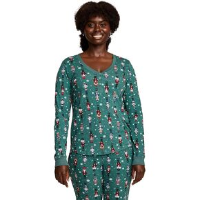 Jockey Women's Sleepwear Women's Fam Jams Long Sleeve Henley in Kuwait
