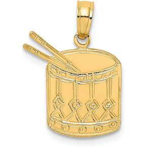 FJC Finejewelers 14k الذهب الأصفر طبلة العصي البولندية محفورة سحر in Saudi Arabia