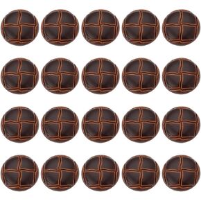ECSiNG 20PCS 20mm Brown Football Buttons, Football Pattern Imitation Leather Plastic Blazer Button Vintage Shank Buttons for Blazer, Suits, Sport Coat, Uniform, Jacket in Kuwait