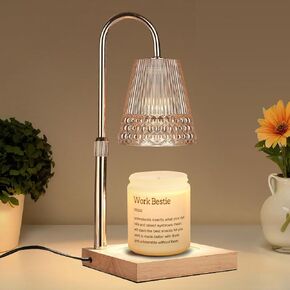 Candle Warmer Lamp, Adjustable Height & Dimmable, Candles with Timer, 2H/4H/8H Auto Off, Safe Flameless Night Light for Home Decor, Bedroom, Office, Christmas Birthday Gift for Women & Men in Saudi Arabia