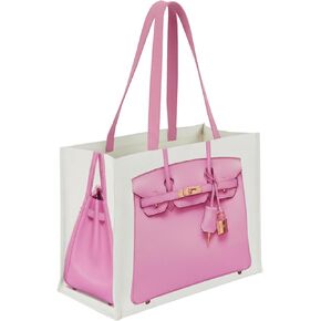 حقيبة قماش أنيقة مع طباعة مستوحاة من الموضة - حقيبة هدايا مرحة للنساء، هدية أنيقة للعطلات، قابلة للطي للاستخدام اليومي in Kuwait