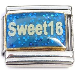 NewCharms Sweet 16 Sixteen on Blue Italian Charm in Saudi Arabia