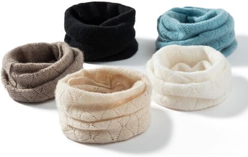 100% Cashmere Neck Gaiter Warm Soft Knitted Scarf for Men Women Breathable Winter Face Mask ps231 in Saudi Arabia