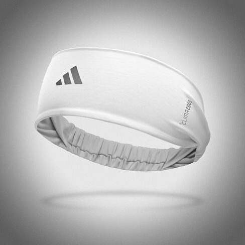Adidas Wide Sports Headband - White in Saudi Arabia