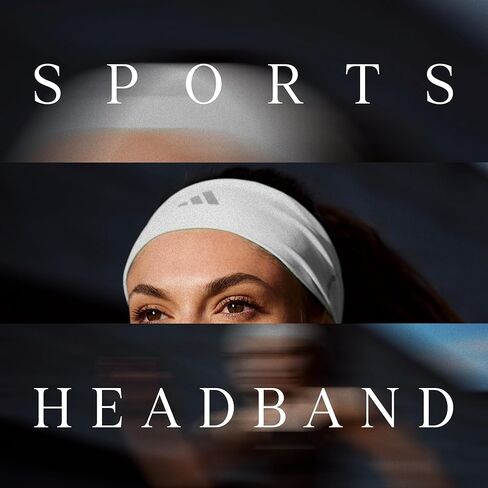 Adidas Wide Sports Headband - White in Saudi Arabia