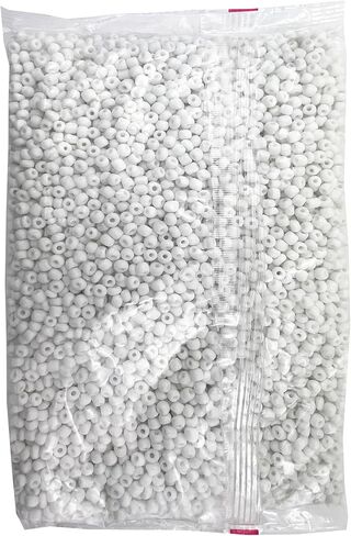 Glass Beads White for Santería Bracelets and Yoruba Necklaces (1 lb) Cuentas para hacer Collar de Santo Orisha Ilde Ifa -Brand May Vary- Elekes Beads Religious IDE Loose Crystal Stone in Kuwait