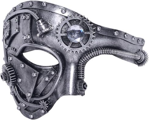 Steampunk Half Face Mask, Venetian mens' Masks for Halloween Costume Party, Masquerade, Mardi Gras Ball Decorations. in Saudi Arabia