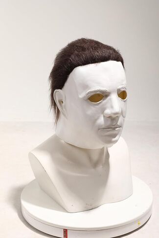 Halloween Horror Mask, Deluxe White Latex Full Head Mask with Black Hair, Costume Accessory in Saudi Arabia