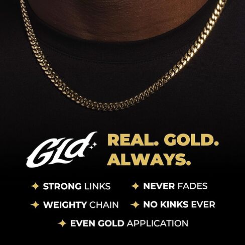 GLD Micro Cuban Link Chain for Men and Women - 3MM, 22", 14K White Gold-Plated Cuban Chain with Premium Travel Pouch – Snatch-Proof, Sweat-Proof, Fade-Resistant – Lifetime Quality, Designed in Miami in Saudi Arabia