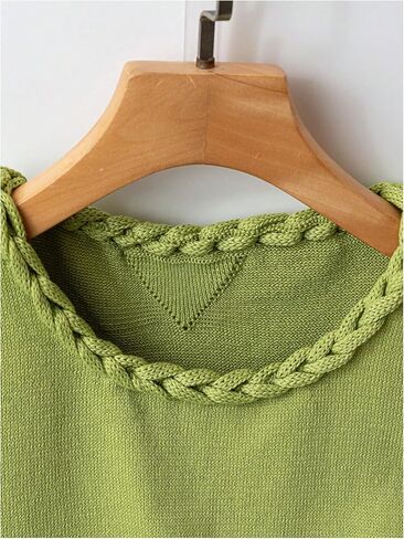 SweatyRocks Women's Crew Neck Sweater Vests Casual Knitted Sleeveless Pullover Sweaters in Saudi Arabia