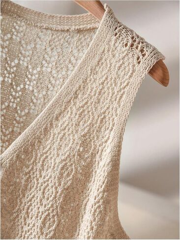 SHENHE Women's Plus Size Hollow Out Knitted Sweater Vest Button Up Sleeveless Crochet Vest Cardigan in Saudi Arabia