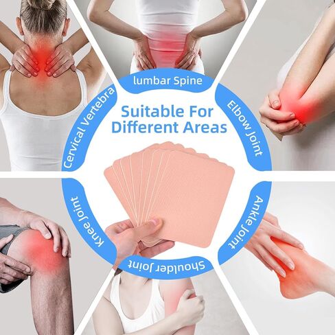 40 قطعة من رقعة الظهر العشبية فائقة الفعالية من النمر، نموذج رقع حرارية كبيرة جدًا وفائقة المرونة للرقبة والكتف والظهر والعضلات والمفاصل - 5 عبوات من 8 رقع in Kuwait