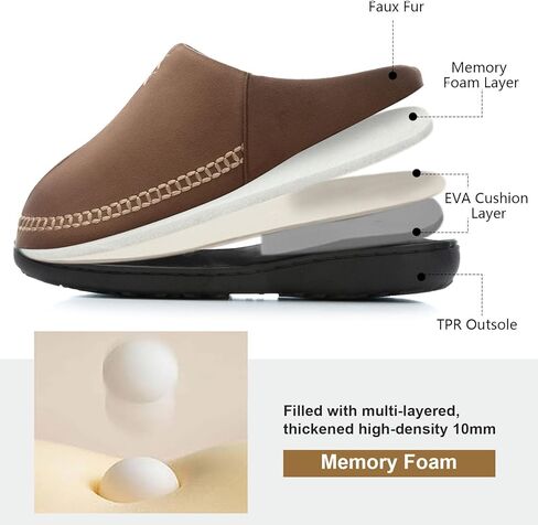 Mens Moccasin Slippers with Memory Foam Indoor Outdoor House Shoes Non-Slip Men's Slipper Warm Comfy Slippers for Men Gifts for Men Him Dad in Saudi Arabia