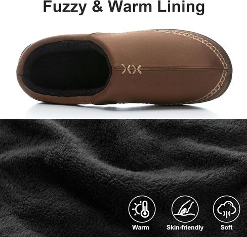 Mens Moccasin Slippers with Memory Foam Indoor Outdoor House Shoes Non-Slip Men's Slipper Warm Comfy Slippers for Men Gifts for Men Him Dad in Saudi Arabia