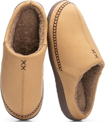 Mens Moccasin Slippers with Memory Foam Indoor Outdoor House Shoes Non-Slip Men's Slipper Warm Comfy Slippers for Men Gifts for Men Him Dad in Saudi Arabia