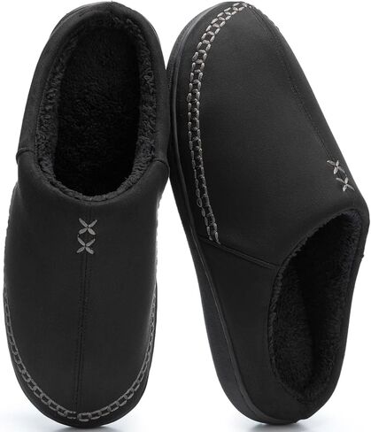Mens Moccasin Slippers with Memory Foam Indoor Outdoor House Shoes Non-Slip Men's Slipper Warm Comfy Slippers for Men Gifts for Men Him Dad in Saudi Arabia