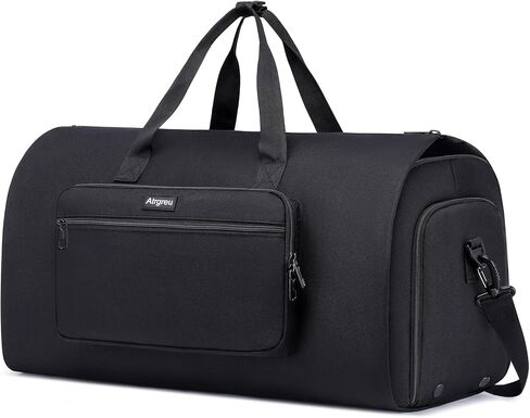 حقائب دفل قابلة للتحويل للرجال، حقيبة ملابس للسفر، حقيبة حمل الملابس مع حجرة للأحذية، 2 في 1 حقيبة سفر مناسبة للتعليق، أسود in Kuwait